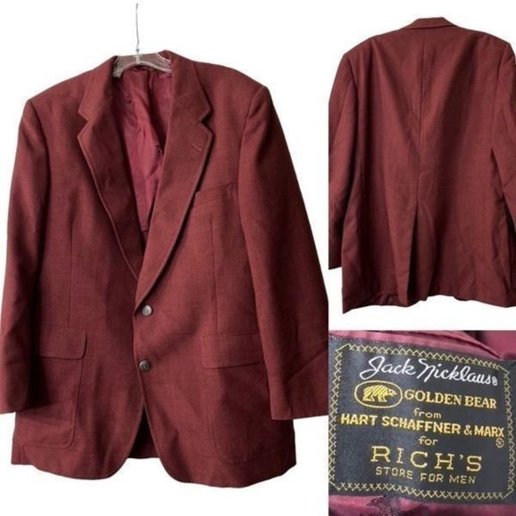 Hart Schaffner Marx Jack Nicklaus Golden Bear 42/44R sport coat blazer jacket - Picture 1 of 6